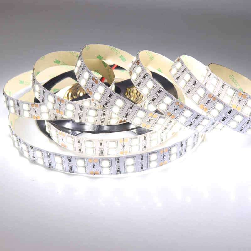 LEDENETÂ® LED Strip Lights Daylight White 6500K SMD 5050 Double Row 600LEDs DC 12V Cold White Dimmable Flexible LED Tape Lights 16.4Ft Non-Waterproof for Bedroom Kitchen Under Cabinet - Image 1